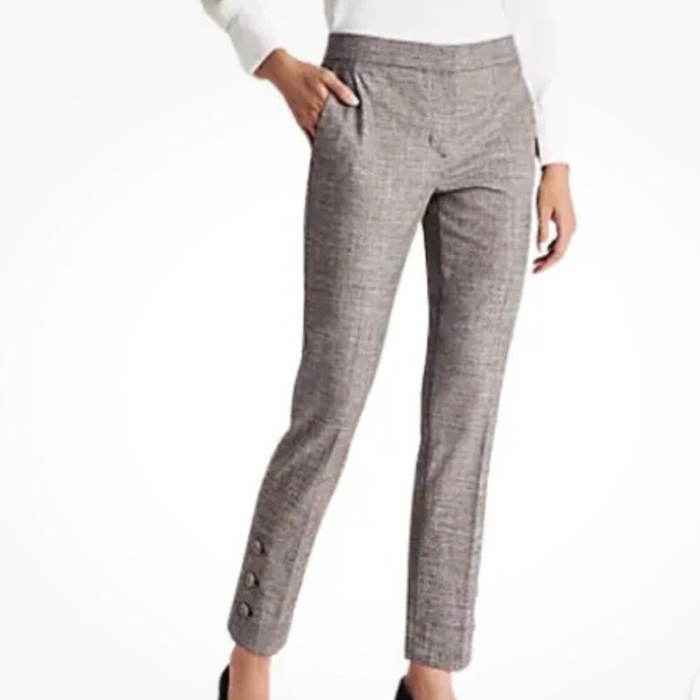 Slim Tailored Grey Ankle Pants